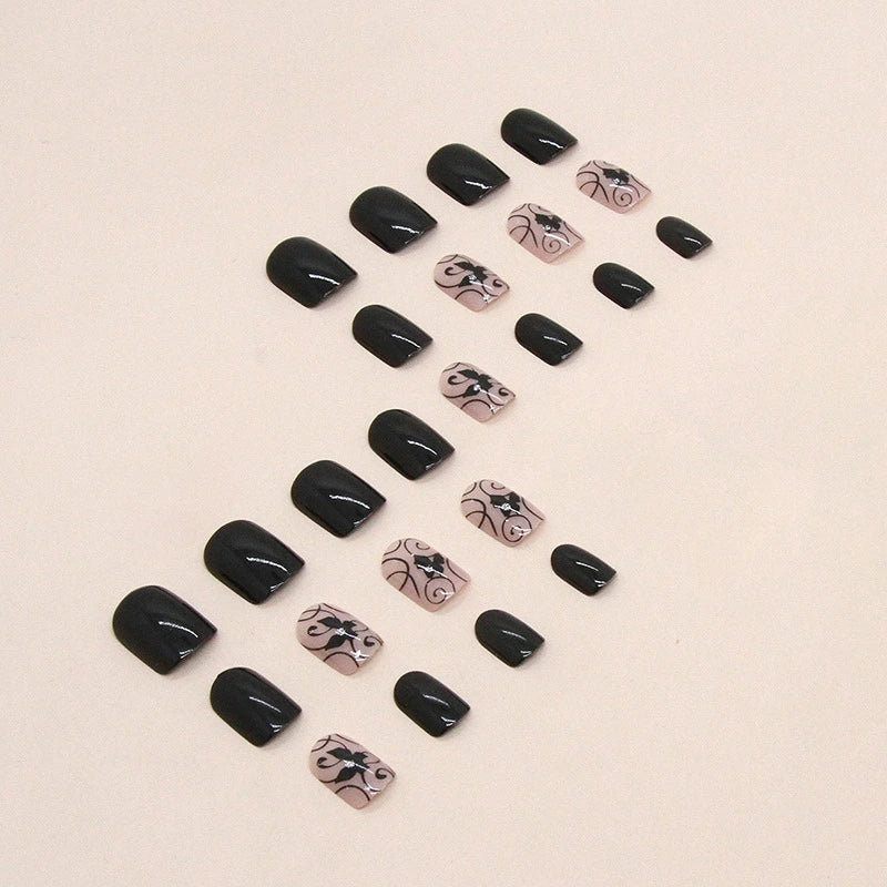 Midnight Butterfly Press-On Nails