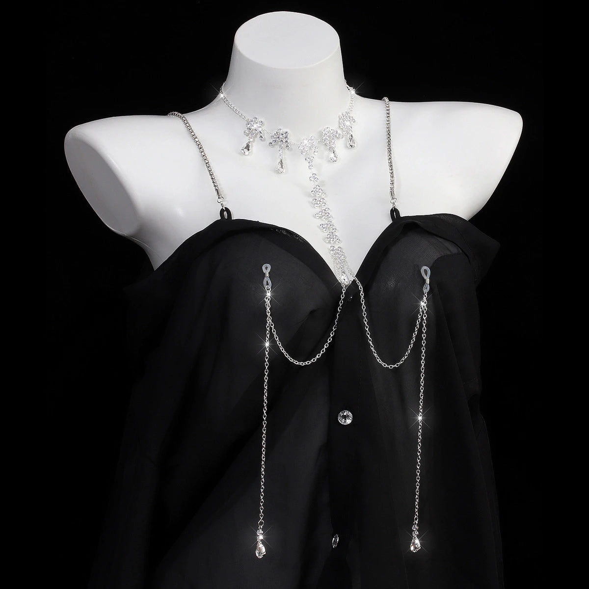 Midnight Muse Crystal Body Chain