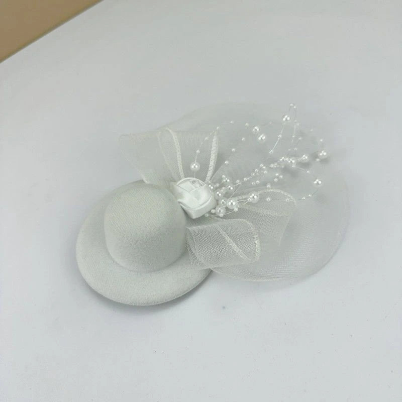 Dusty Rose Pearl Fascinator