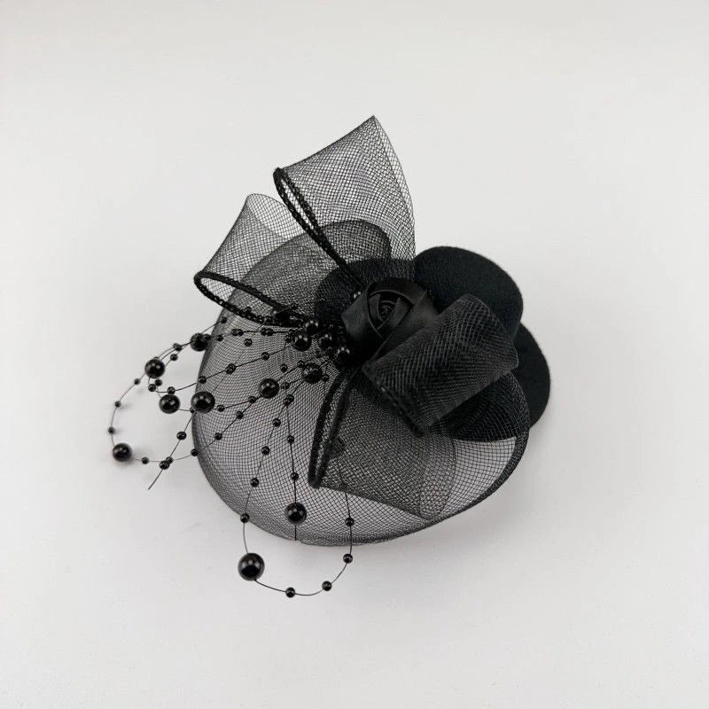 Dusty Rose Pearl Fascinator