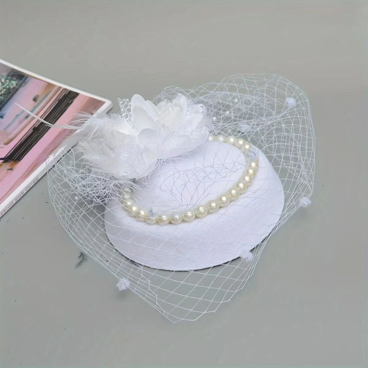 Midnight Rose Birdcage Fascinator