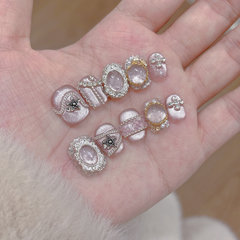 Pink Heirloom  Press-On Nails
