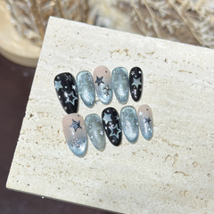 Midnight Stardust Press-On Nails