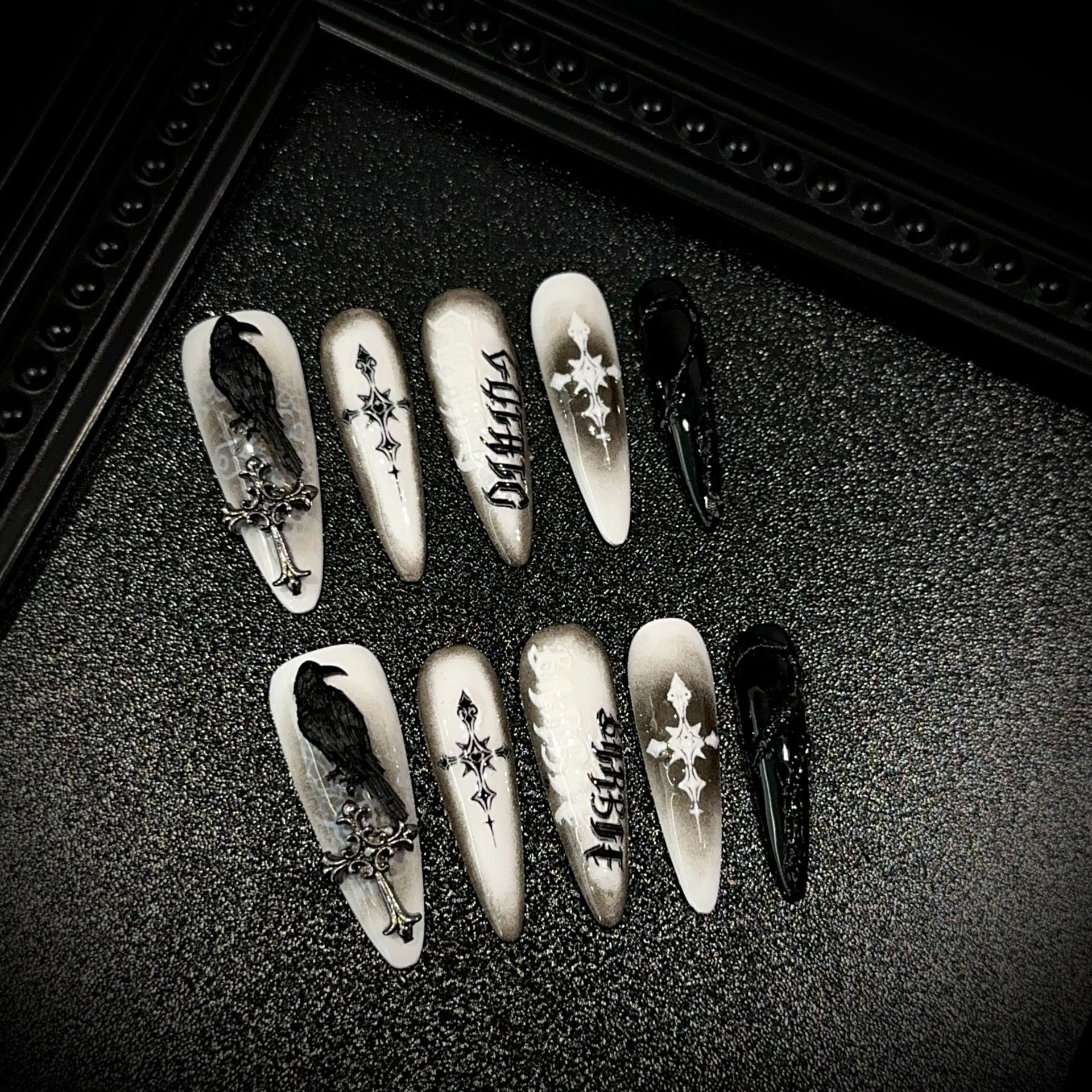 Dark Angel Gothic  Press-On Nails