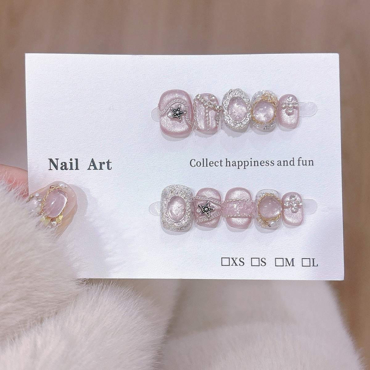 Pink Heirloom  Press-On Nails