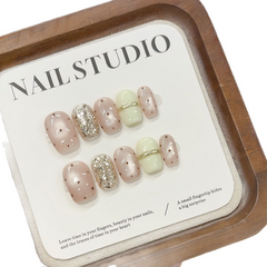 Pistachio Champagne Press-On Nails