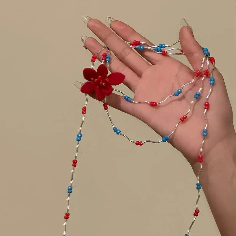 Red Lotus Azure Necklace