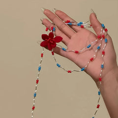 Red Lotus Azure Necklace