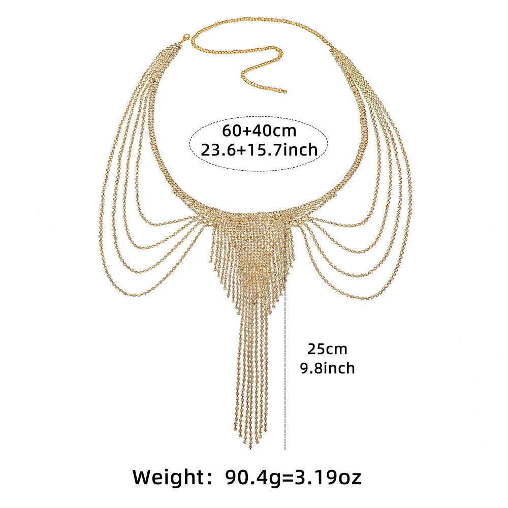 Rhinestone Fringe Body Set