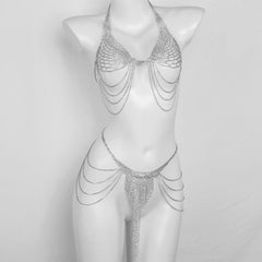 Rhinestone Fringe Body Set