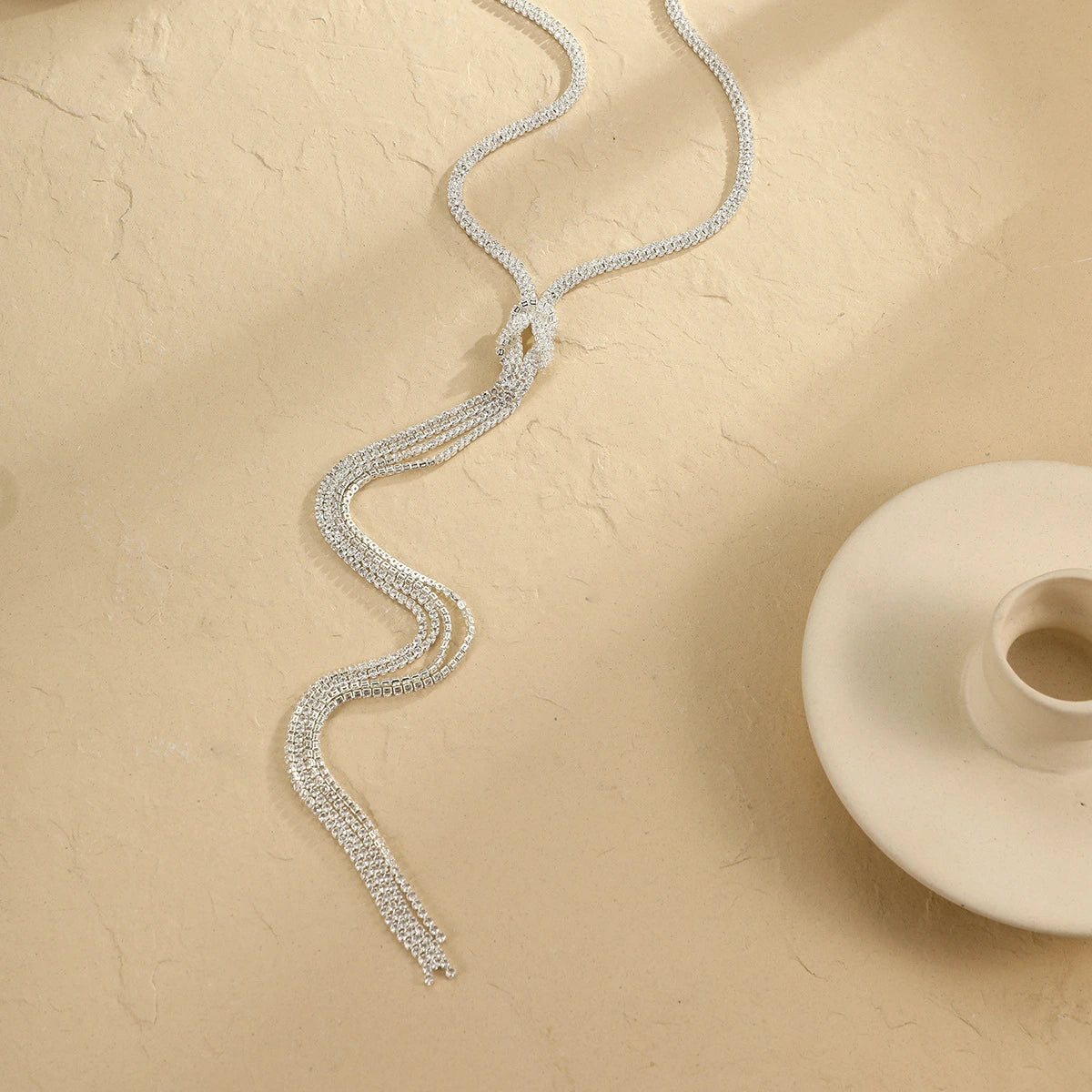 Silver Cascade Body Chain