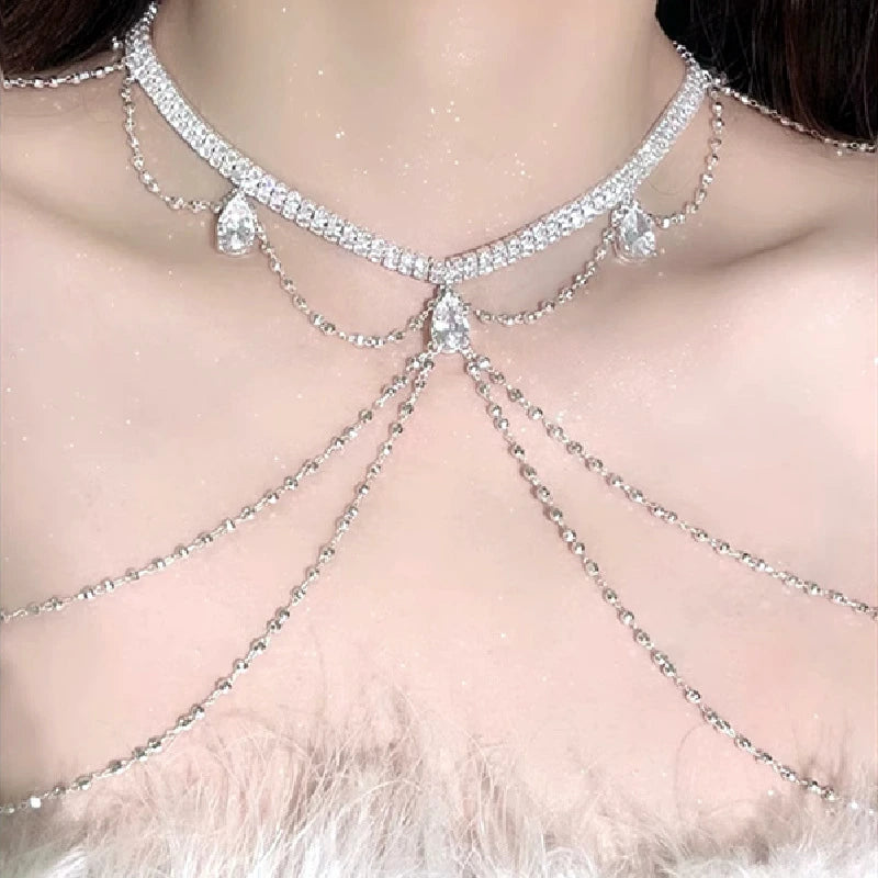 Silver Stardust Body Necklace