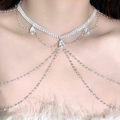 Silver Stardust Body Necklace