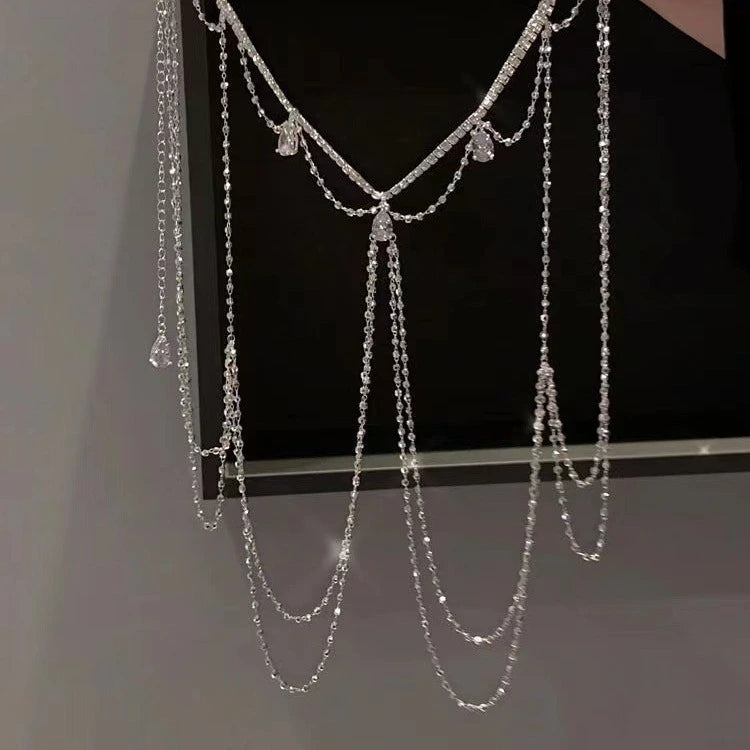 Silver Stardust Body Necklace