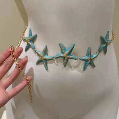 Silver Textured Heart Belly Waist Chain