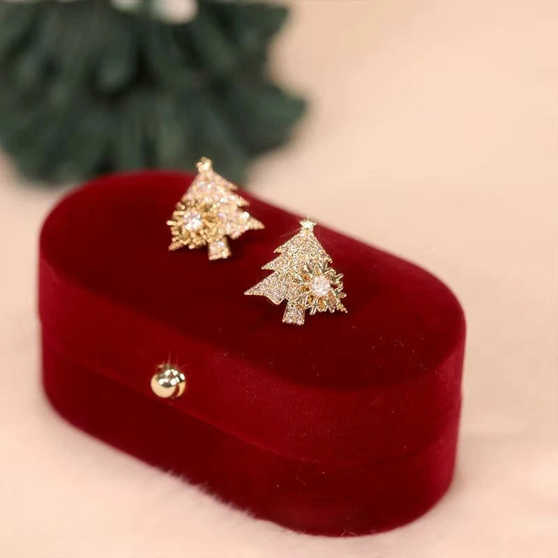 Starlit Christmas Tree Earrings