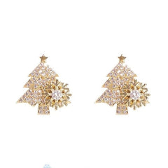 Starlit Christmas Tree Earrings