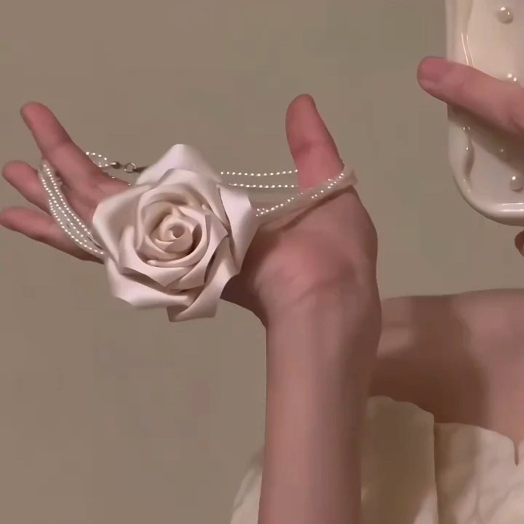 Vintage Rose Pearl Chain