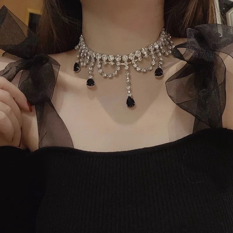 Vintage Royal Rhinestone Necklace