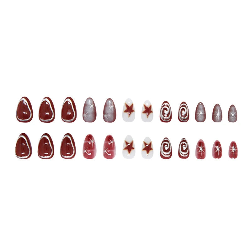 Y2K Silver Swirl Press-On Nails
