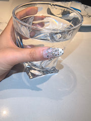 Lace & Bow Crystal Press-On Nails