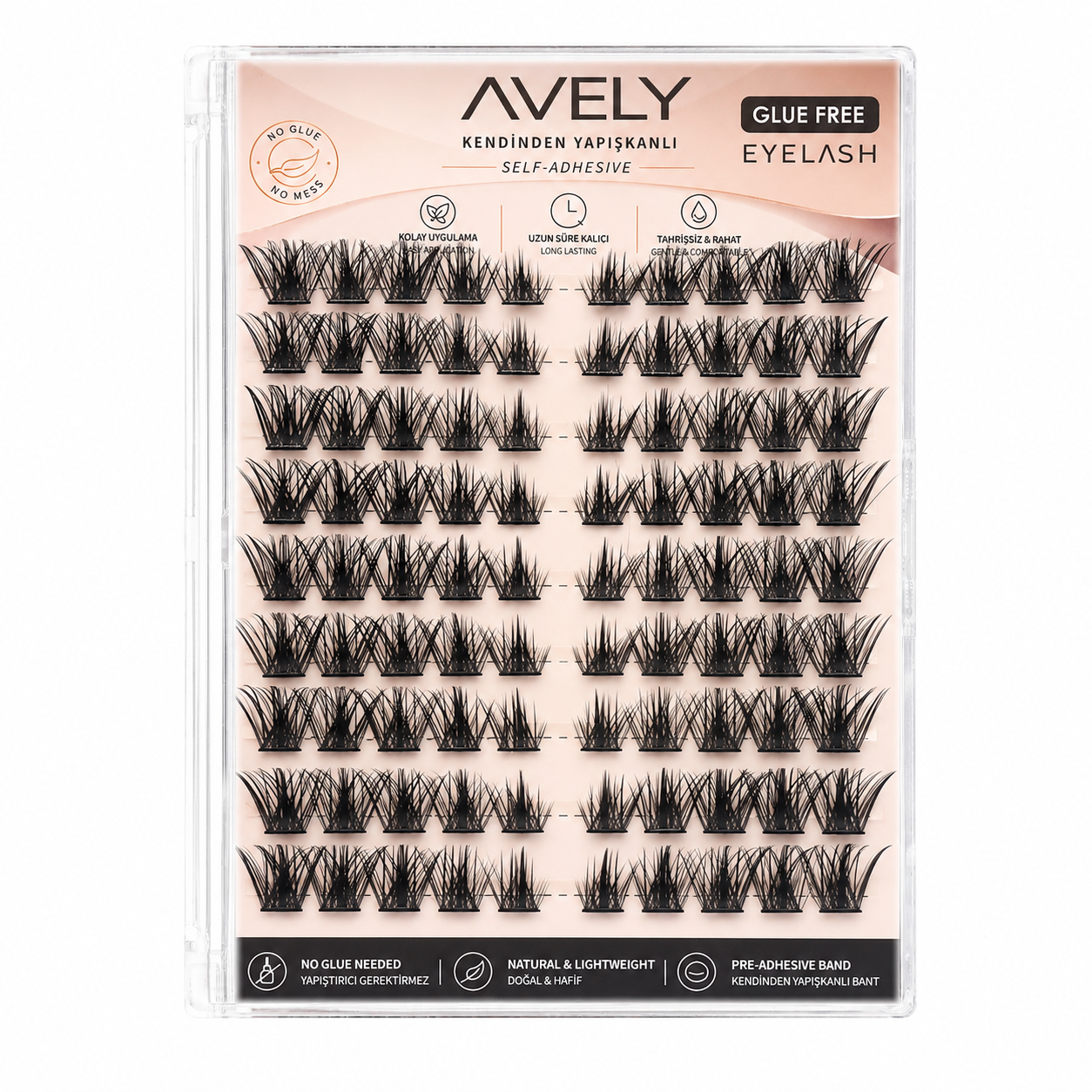 Avely 99PC Pre-Glued Cluster Lashes