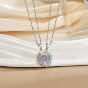 Celestial Sun & Moon Necklace Set