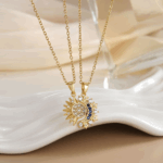 Celestial Sun & Moon Necklace Set