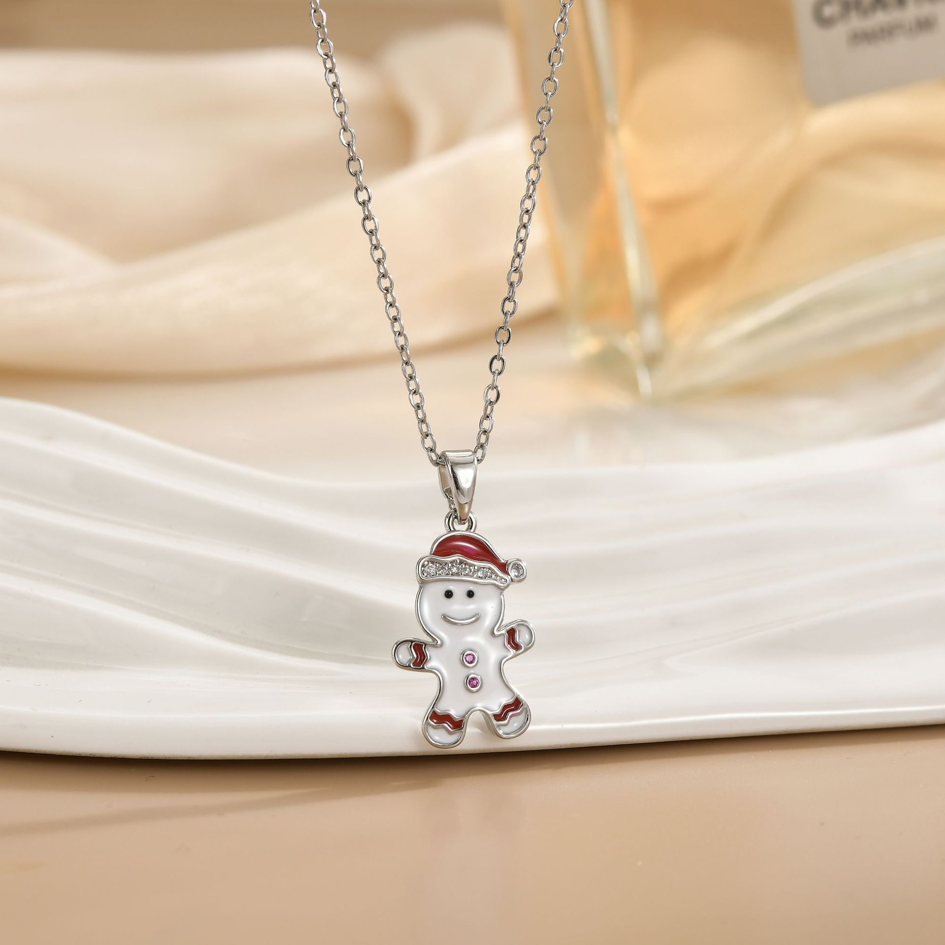 kawaii jewelry worn on different necklines showing fit adjustability