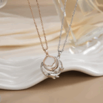 Dreamy Crescent Moon Necklace Set