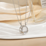 Dreamy Crescent Moon Necklace Set