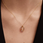 Gemstone Initial Pendant Necklace