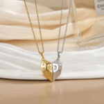 Heart Match Pendant Necklace Set