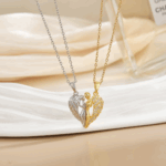 Heart Match Pendant Necklace Set
