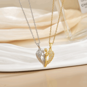 Heart Match Pendant Necklace Set