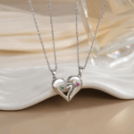 Heart Match Pendant Necklace Set
