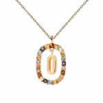 Gemstone Initial Pendant Necklace - Image 16