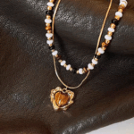 Lux Heart Tiger Eye Necklace