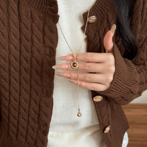 Chic Tiger Eye Long Necklace