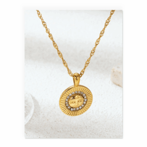 Solar Lion Medallion Necklace