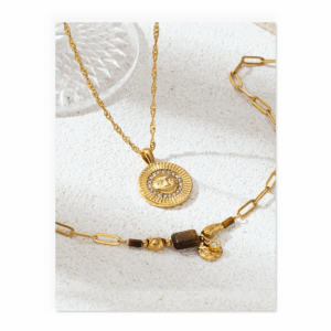 Solar Lion Medallion Necklace