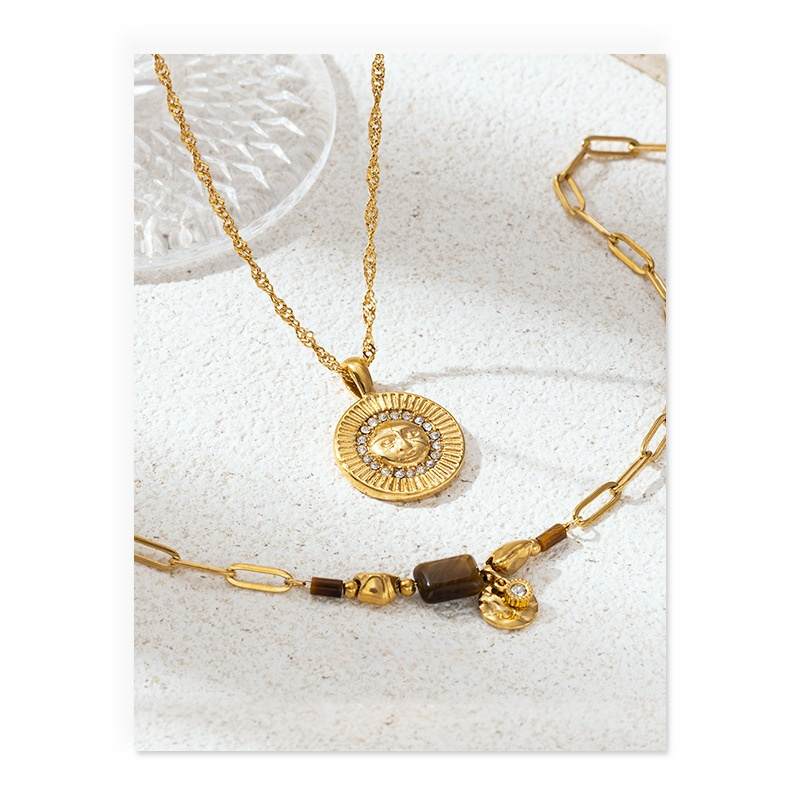 Solar Lion Medallion Necklace