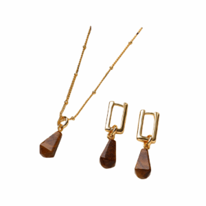 Luxe Tiger Eye Drop Necklace