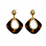 Tortoise Halo Drop Earrings