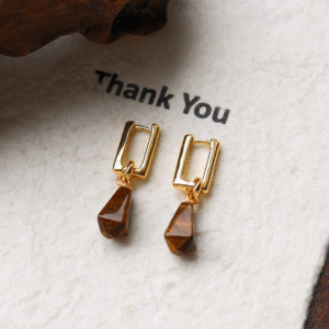 Luxe Tiger Eye Drop Necklace