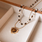Lux Heart Tiger Eye Necklace