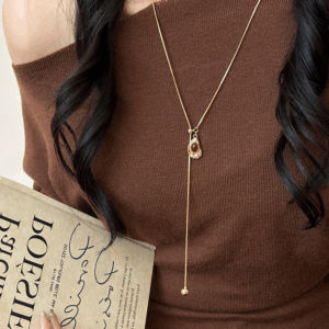 Chic Tiger Eye Long Necklace