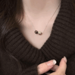 Classic Duo Pebble Necklace - Image 3