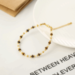 Minimal Tiger Eye Charm Bracelet