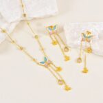 Tassel Butterfly Necklace And Earrings